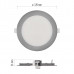 LED  panel ZD1233 12,5W kruh strieborný CCT WW/ NW