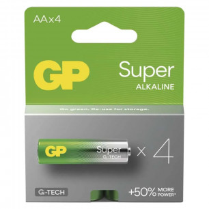 Batéria GP SUPER alkalické AA (LR06) (B01214) 4ks