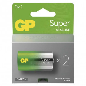 Batéria GP SUPER alkalické D   (LR20) (B01412)  2ks